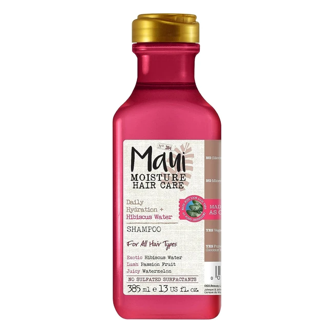 Maui Moisture Aloe Vera & Hibiscus Water Shampoo - Dry Fine Hair - 385ml