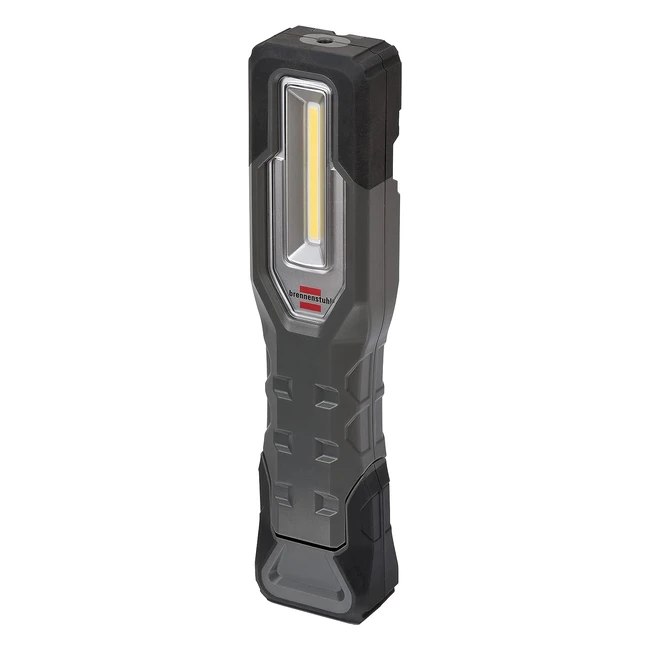 Brennenstuhl LED Battery-Powered Torch HL 1000 A IP54 - Outdoor Work Light with COB LED 1000-200lm, 24h Duration - Magnets, Hooks, USBC Charging