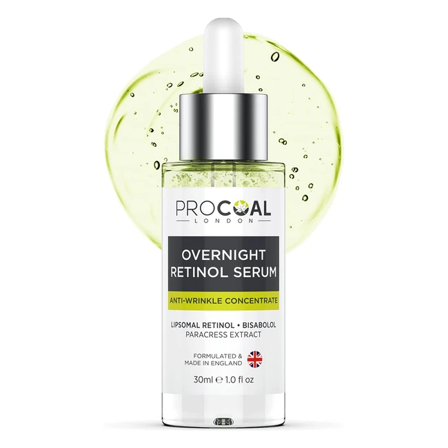 High Strength Overnight Retinol Serum for Face 30ml by Procoal - 3 Retinol Complex Night Concentrate