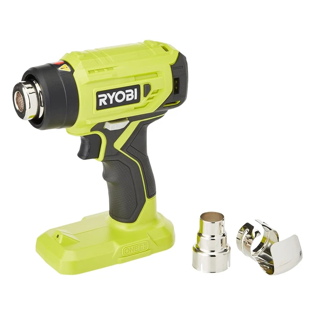 Ryobi 18 V One Akkuheißluftgebläse R18HG0 - Luftstrom 170l/min - Hitzegrad bis 470°C - LED-Beleuchtung - 2 Düsen