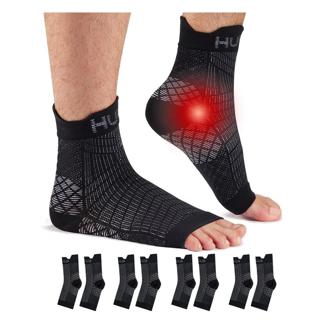Hueglo Neuropathy Socks - Ankle Support Brace for Weak Sprained Ankles - Pain Re