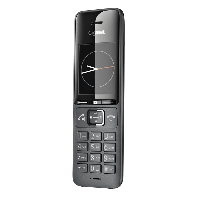 Gigaset Comfort 520HX DECT-Mobilteil mit Ladeschale - Elegantes schnurloses Telefon für Router und DECT-Basis - Fritzbox-kompatibel - Beste Audioqualität mit Freisprechfunktion - Titaniumschwarz