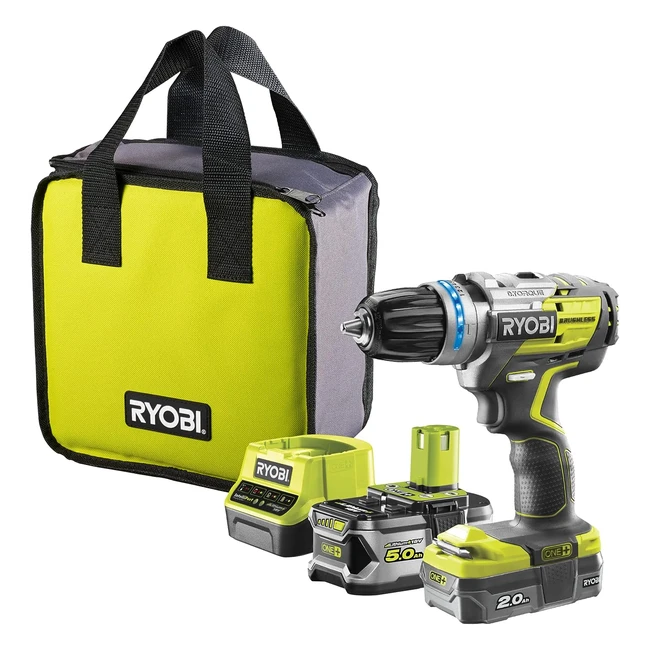Ryobi 18V One Brushless Akkuschlagbohrschrauber R18PDBL252S - 2-Gang 60Nm eTor