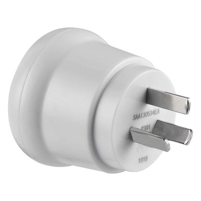 Adaptateur de voyage Electraline 70044 pour l'Allemagne, l'Italie, la Suisse vers l'Australie et la Chine - Blanc