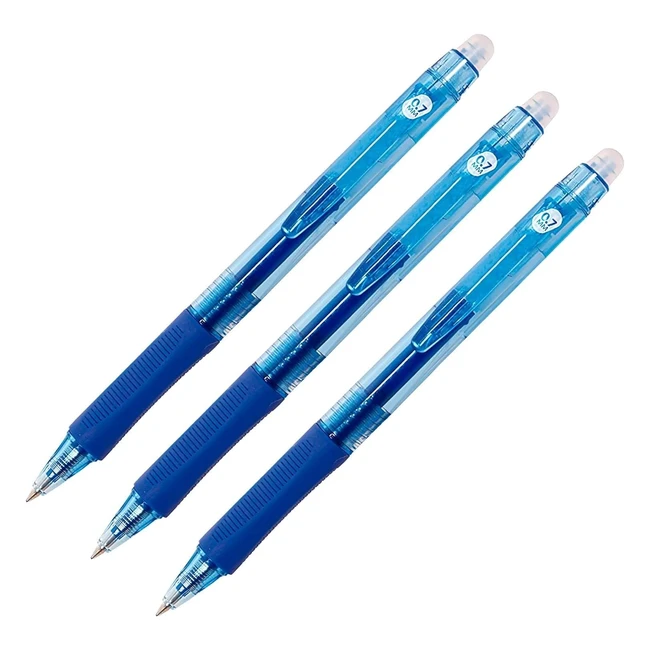 Lot de 3 stylos effaables rtractables Raylu Paper encre gel hybride bleue 0