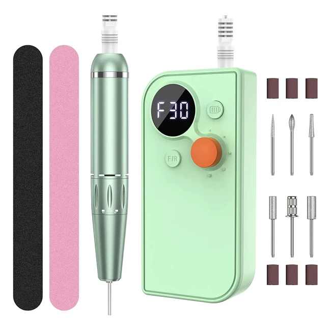 Ponceuse à Ongles Professionnelle Électrique - Lime à Ongle Électrique Nail Drill Portable - Salon et Maison - Vitesse Réglable - Puissante et Silencieuse - 30000 umin