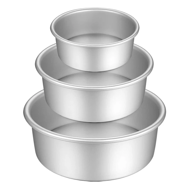 Moule à gâteau rond aluminium anodisé avancé - Lot de 3 - Antiadhésif et base amovible