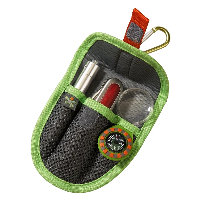 HABA 300319 Terra Kids Entdecker-Tasche mit Taschenmesser Lupe und Kompass