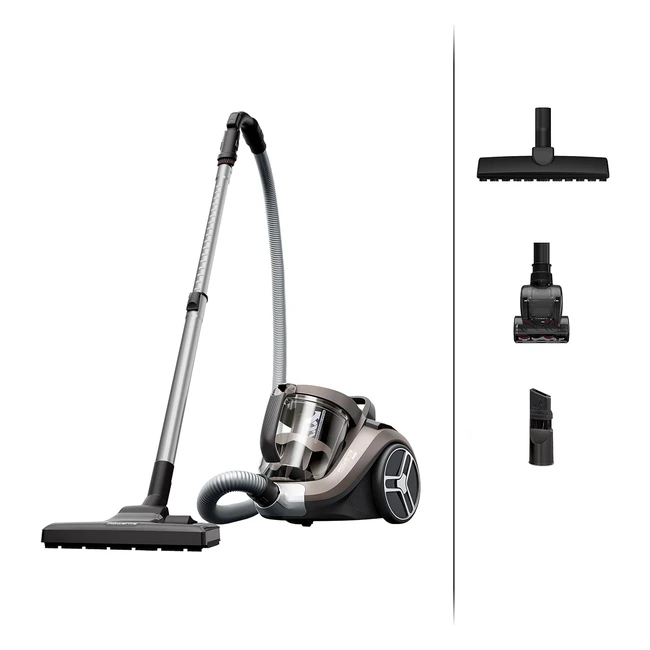 Rowenta RO4B50 Compact Power XXL Animal beutelloser Staubsauger 900 Watt 3-Stufen-Filtersystem XXL Kapazität 880 m Reinigungsradius inklusive umfangreichem Zubehör Bronze