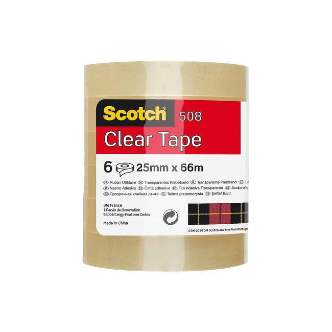 Scotch Clear Tape Pack - Strong and Sticky Tape for Wrapping Sealing and Mendi