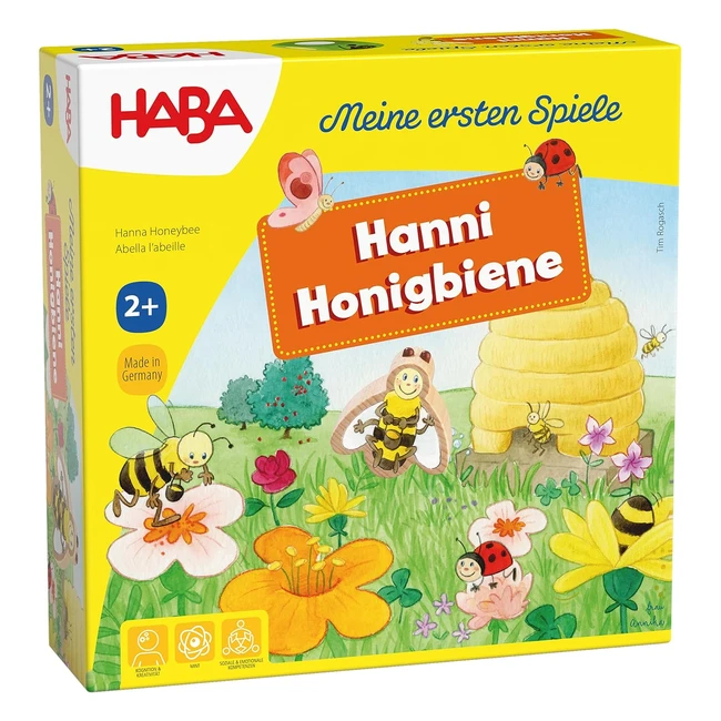 HABA 301838 Mein erstes Spiel Hanni Honigbiene - Farbwrfelspiel fr 1-4 Spiel