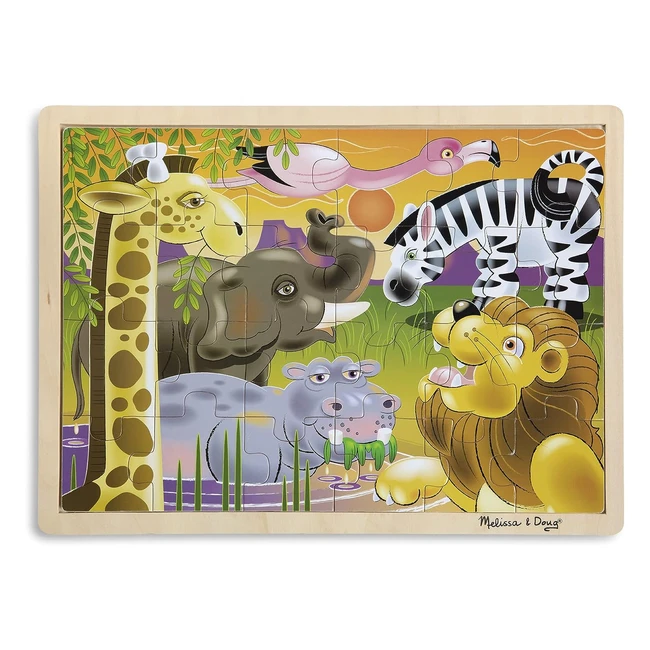 Puzzle en bois plaines africaines Melissa & Doug 12937 - 24 pièces