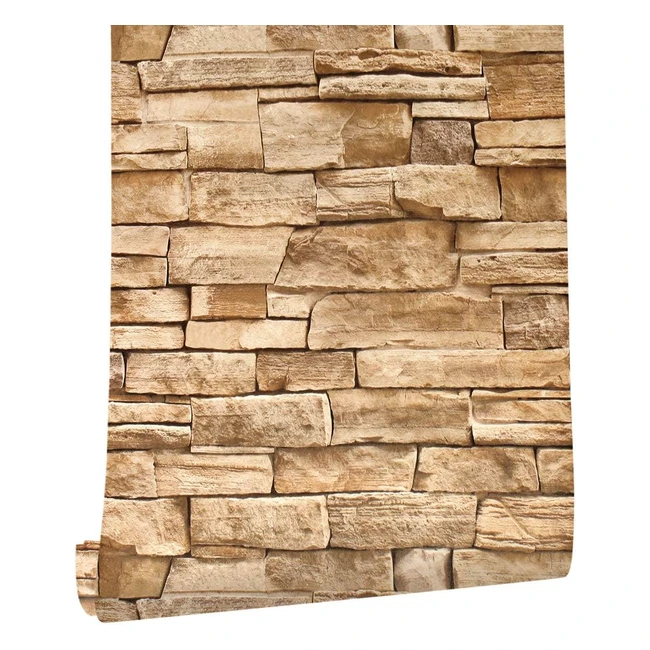 Papier Peint Autoadhésif Effet Brique Pierre - Décoratif PVC Vinyle Film Imperméable