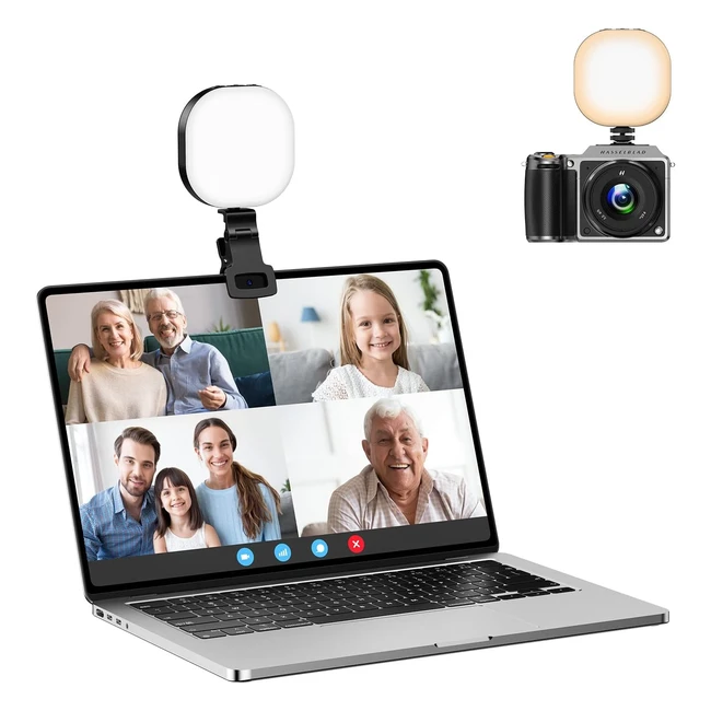 Lampe Vidéo Atumtek avec Clip pour Live Stream et Photographie - Luminosité Dimmable et Rechargeable