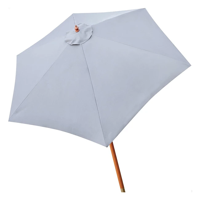 Parasol Aktive Hexagonal 300 cm - Mstil de Madera 48 mm - Color Gris