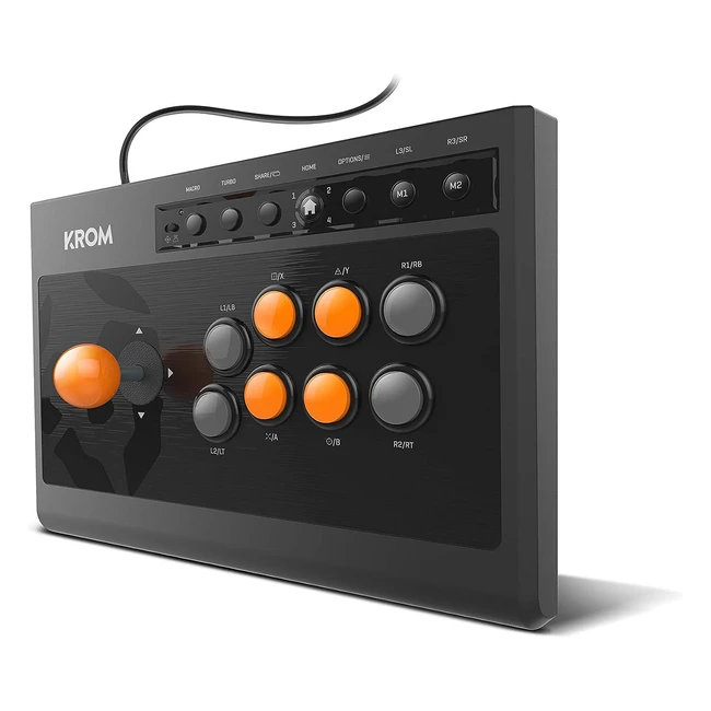 Krom Kumite NX - Gamepad Arcade Multiplataforma - Joystick de Lucha - Dpad o XY Input - PC PS3 PS4 Xbox One