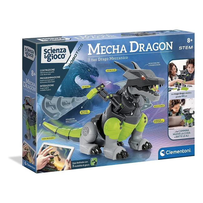 Clementoni Science Playmecha Dragon Robot - Gioco Educativo Interattivo Multicol
