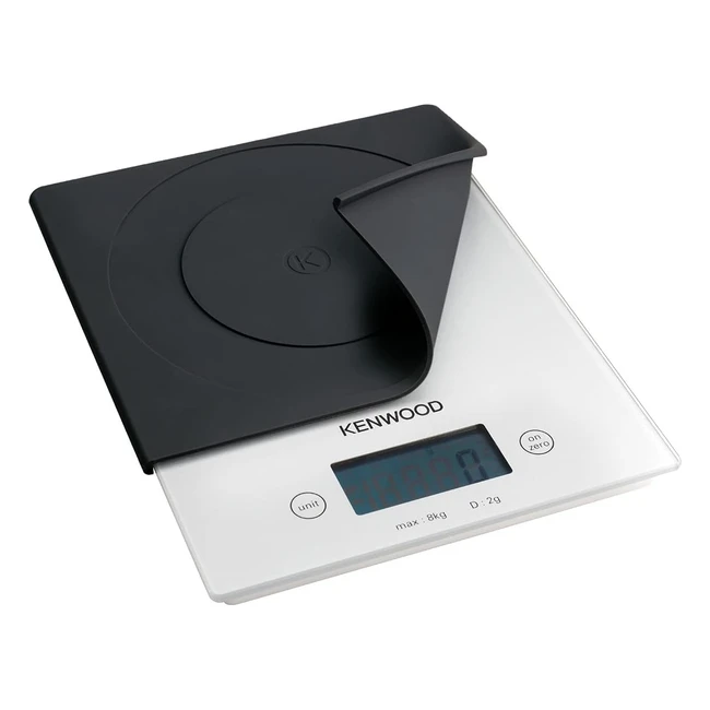Báscula Electrónica Kenwood AT850B para Robots de Cocina Chef Major y Kmix 8kg - Vidrio Gris