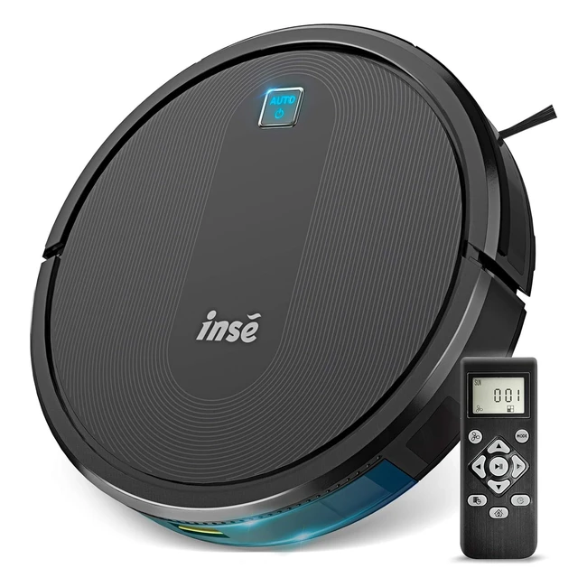 Aspirateur Robot INSE 2000pa - Puissant et Silencieux - Nettoyeur Automatique pour Poils d'animaux, Cheveux, Poussière - Tapis et Sols Durs