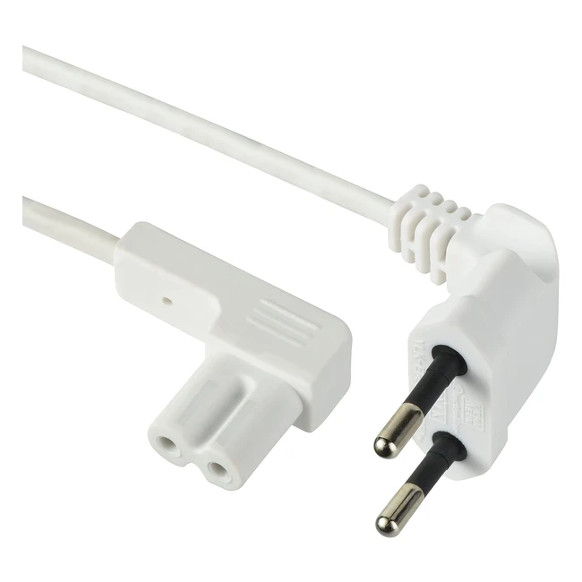 Cable de alimentación de audio video Electraline 95512, enchufe europeo a doble enchufe hembra tipo C7, 18m