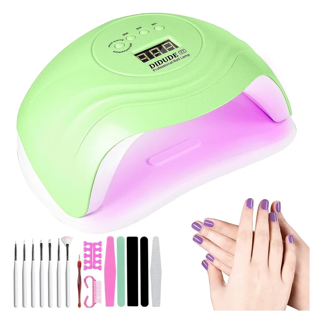 Lampada LED Unghie UV Professionale 168W - Asciuga Unghie con Sensore Automatico - Display LCD e 4 Timer - Manicure/Pedicure - Asciuga Smalto Semipermanente