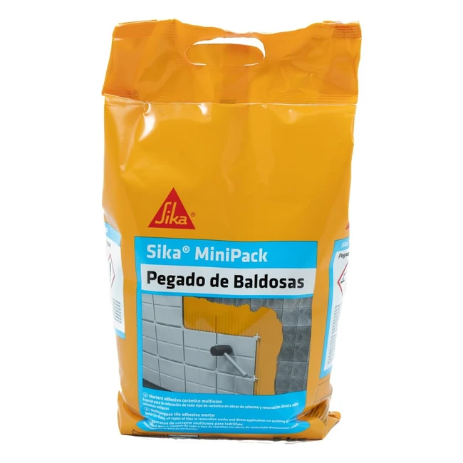 Sika Minipack Pegado de Baldosas Gris C1T 5kg - Alta resistencia y fcil de u