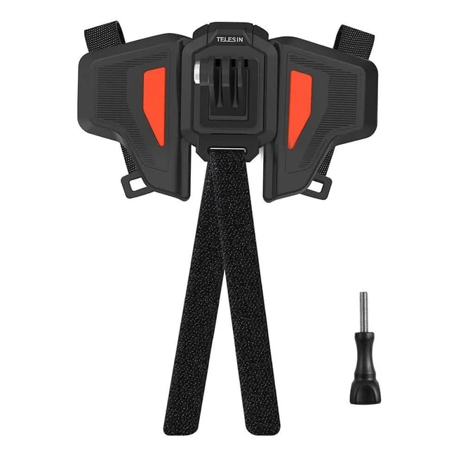 Sangle de casque de moto intégral Telesin pour GoPro Hero 11/10/9/8/7/6/5, DJI Osmo Action, Insta360 et autres caméras d'action