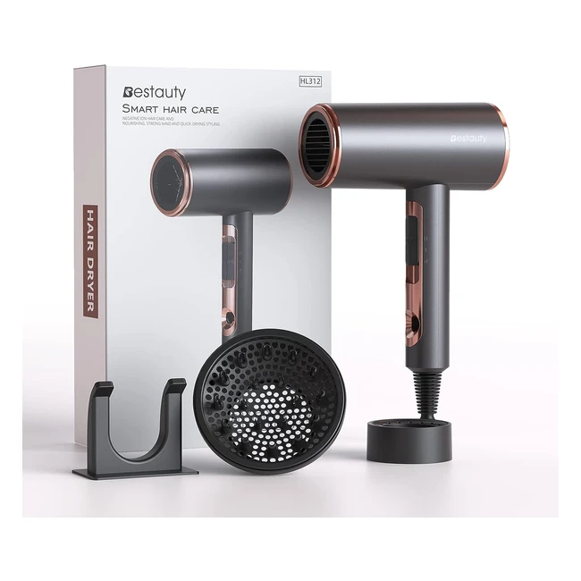Bestauty 2000W Ionic Hair Dryer - Professional Lightweight Blow Dryer with Diffuser - 2 Speeds, 3 Temperature Settings - Home Salon & Travel