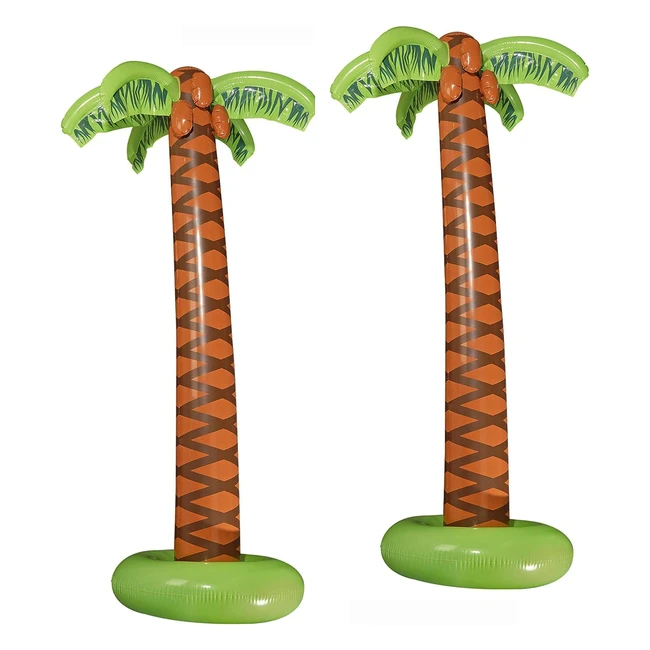 Palmeras Hinchables 2 Piezas - Altura 180 cm - Fiesta Playa - Carnaval