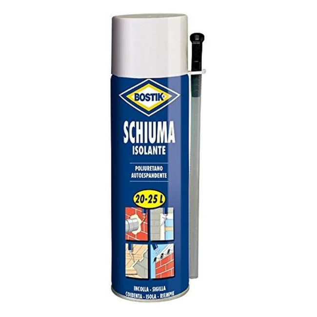 Schiuma Poliuretanica Isolante Bostik 500ml - Grande Potere Riempitivo ed Elevat