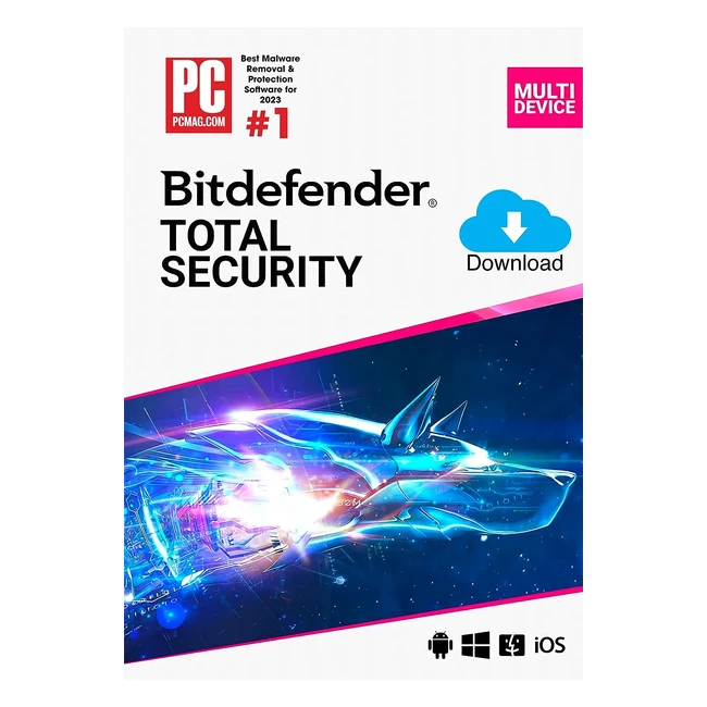 Bitdefender Total Security 2024 - 5 Geräte - 1 Jahr - Aktivierungscode per E-Mail
