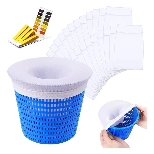 Chaussette Skimmer Piscine 24 Pcs - Évitez le Colmatage et Prolongez la Durée de Vie du Système de Filtration