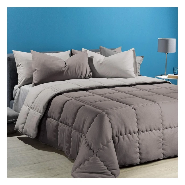 Trapunta Caleffi Modern Tinta Unita Piazza e Mezza Grigio - Morbida e Resistente