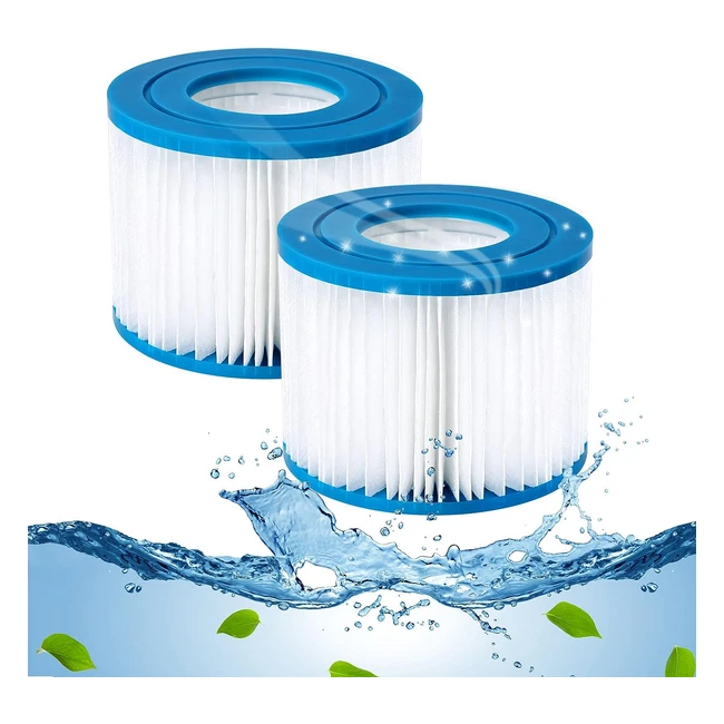 FWLWTWSS Hot Tub Filter Cartridges VI for Bestway Filter Replacement - High Quality and Compatible with Layzspa Models - 2 Filters