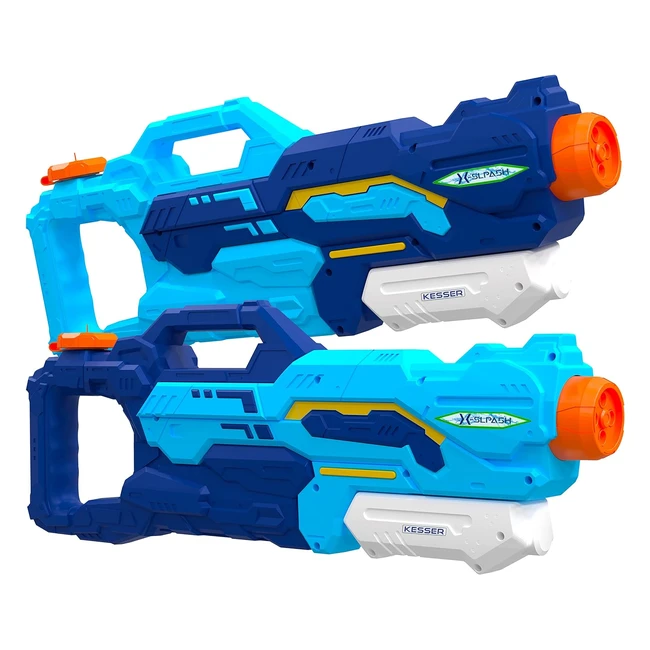 Kesser Wasserpistole 2er Set | Spritzpistolen mit 1011m Reichweite | 1500ml Fassungsvermögen
