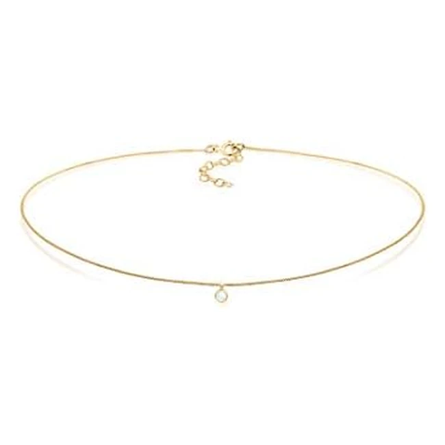 Collar mujer gargantilla colgante elli con piedra de luna en plata de ley 925