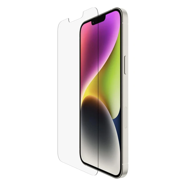 Belkin Protection d'écran antimicrobienne Ultraglass pour iPhone 14 Plus et 13 Pro Max - Pose facile et sans bulle d'air