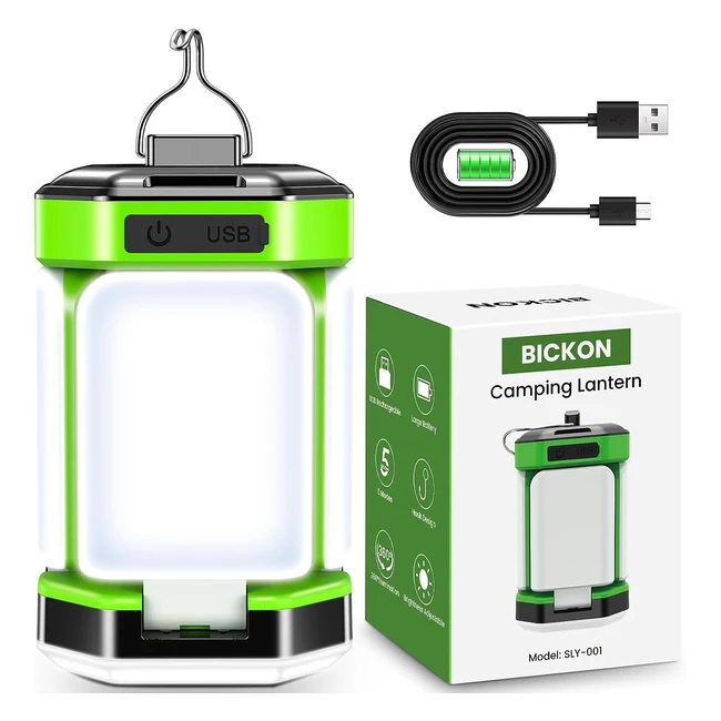 Lámpara Camping LED Recargable 60 LED Super Brillante 25h Tiempo de Ejecución Luz Camping 5 Modos Iluminación