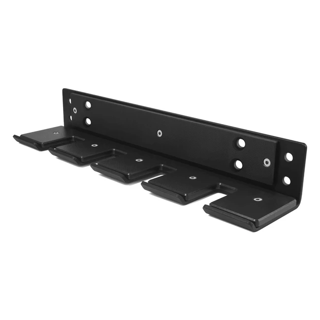 Yes4All Vertical Wall Mounted Olympic Barbell Holder - Holds 4 Bars - Home Gym Storage Rack