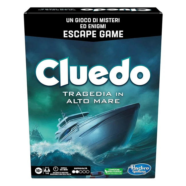 Cluedo Escape Tragedia in Alto Mare - Gioco di Misteri ed Enigmi - Versione Escape Game - Gioco da Tavolo Cooperativo - 16 Giocatori