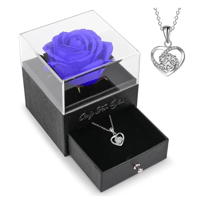 Rose Éternelle Sous Cloche - Cadeau Saint Valentin - Coffret Cadeau Personnalisé - Idée Cadeau Femme