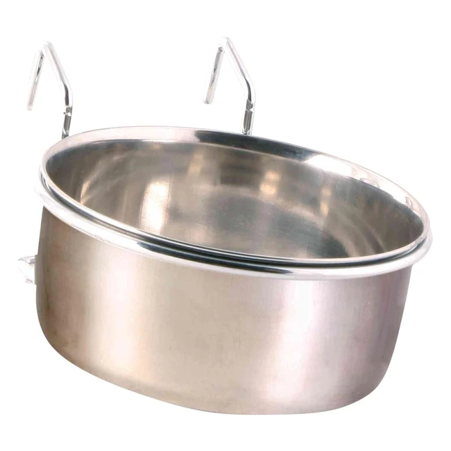 Ciotola in Acciaio Inox Trixie 600ml - Supporto Cromato