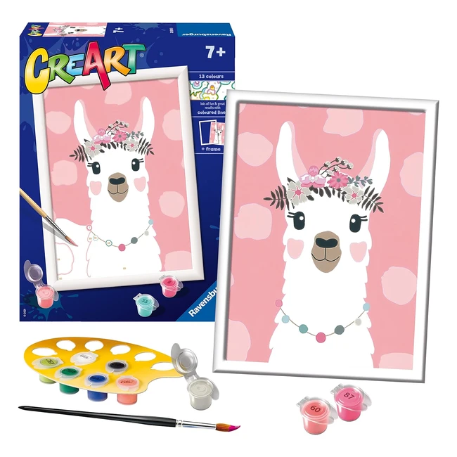 No Drama Llama Paint by Numbers Kit for Kids - Ages 7+, Ravensburger Creart