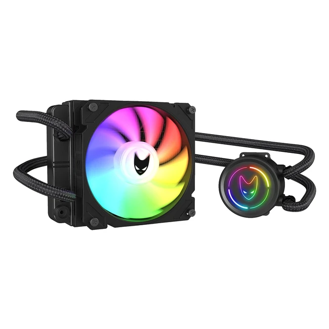 Refrigeración líquida Oversteel Zircon 120mm - Todo en Uno - Instalación en 3 pasos - Transferencia de calor optimizada - Intel y AMD - AM4 - Negro