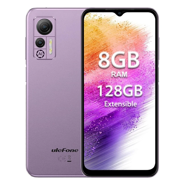 Ulefone Note 14 - Smartphone 8GB 64GB - Offerta del giorno - Fotocamera 13MP 5MP - Schermo 6.52 - Android 12 - Batteria 4500mAh - OTG - Viola