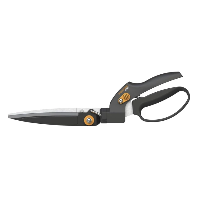 Fiskars Rasenkantenschere GS40, einstellbarer Schneidewinkel 180°, Länge 355 cm, Stahlkunststoff, Schwarz/Orange, SmartFit 1023632