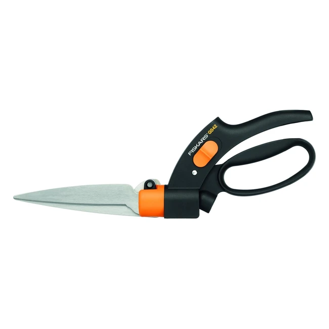 Fiskars Rasenkantenschere mit Servosystem - Handlich, Länge 32 cm, Stahlklingen, Kunststoffgriff - Schwarz/Orange/Grau - GS42 1000589