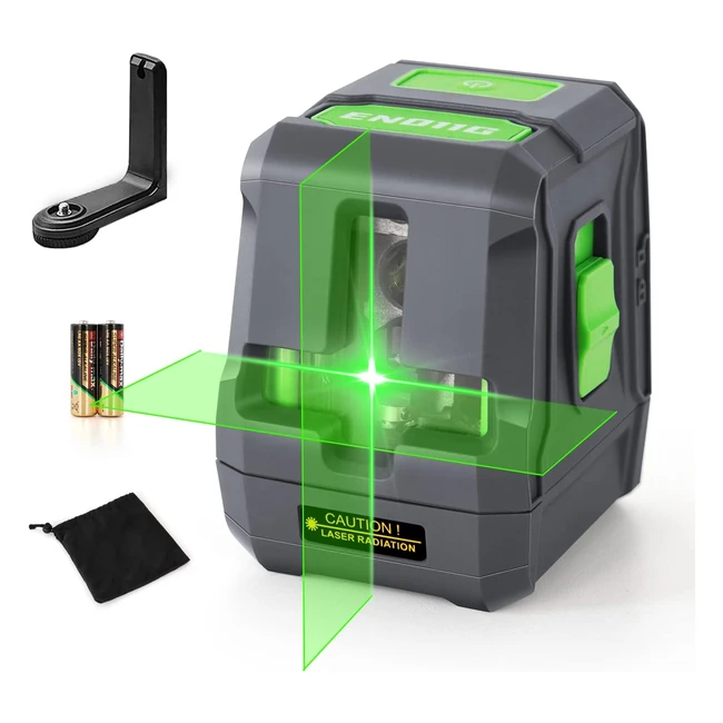 Livella Laser Autolivellante Enventor 25m - Linea Laser Verde a Croce - Modalità Autolivellante e Manuale - Supporto Magnetico - IP54 - Batteria
