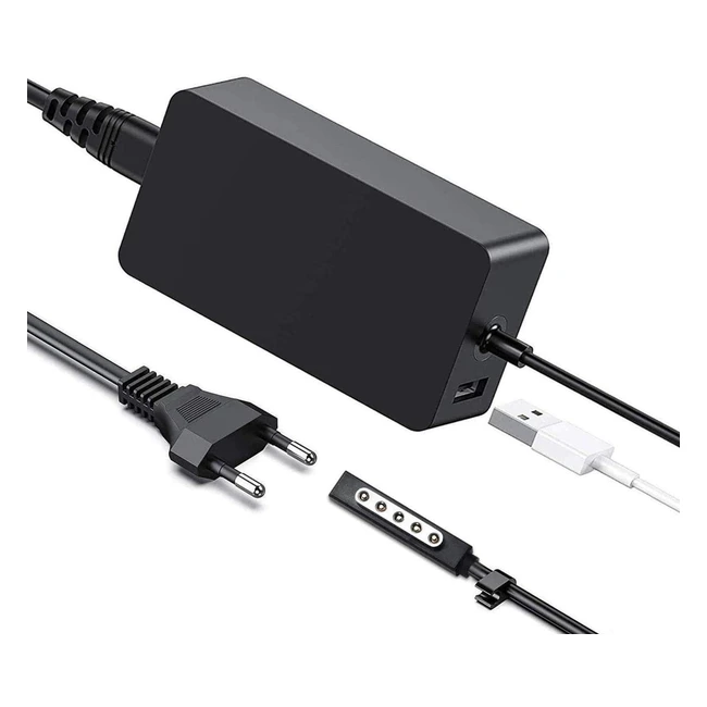 Chargeur Surface Pro 248W 12V 36A - Adaptateur d'alimentation pour Microsoft Surface RT2/Pro 1/Pro 2