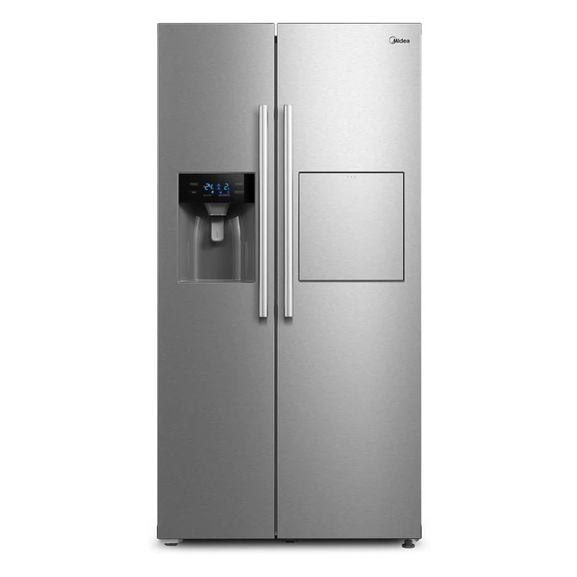 Midea KSEIX 623 Side-by-Side Kühlschrank 1765 cm hoch, No Frost, Inverter Kompressor, Barfach, Wasser-Eis-Spender